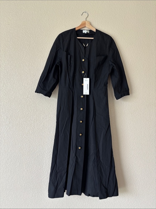 Emmanuelle khan paris Dresses & Skirts - Emmanuelle Khanh Paris Vintage Black Button Up Dress With Pockets- NWT
